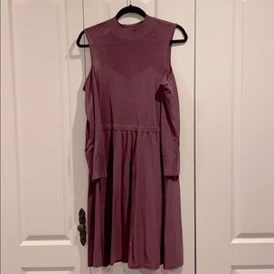 Cold shoulder long sleeve midi drink